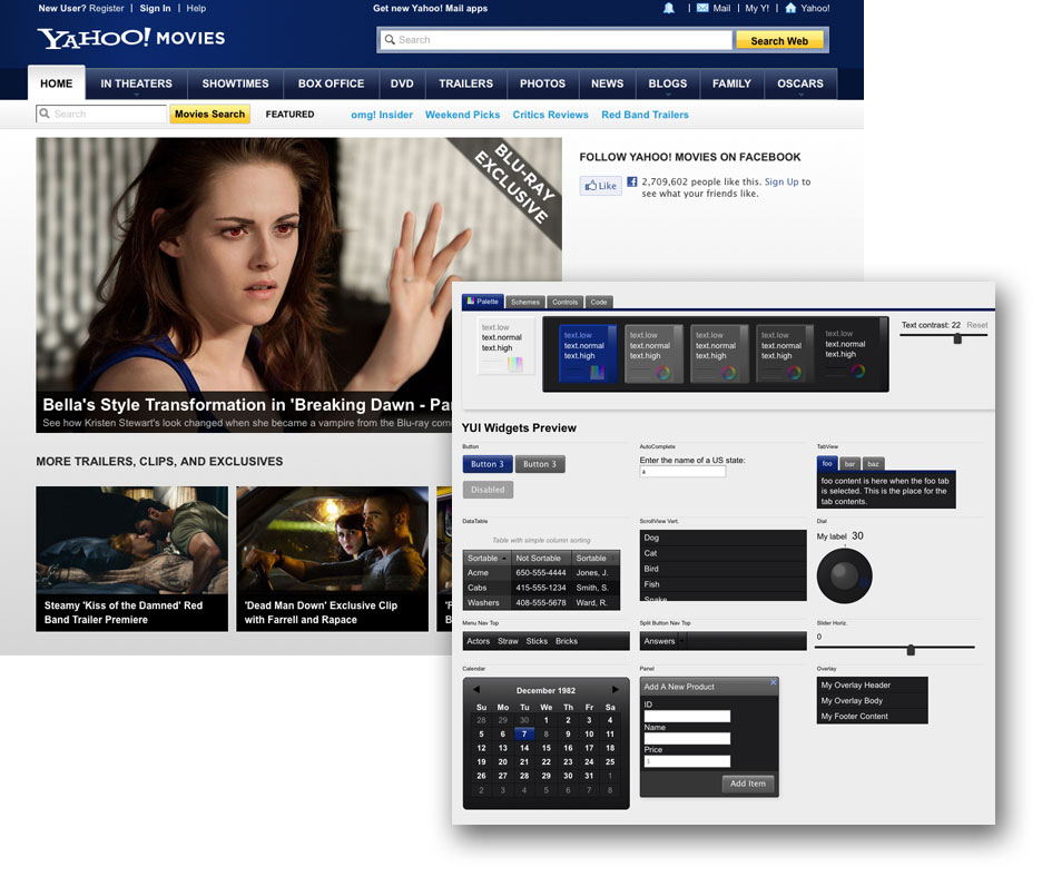Yahoo! Movies and YUI Skin Builder