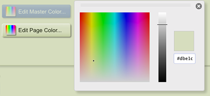 Edit Page Color... button and color picker