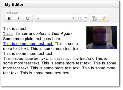 Rich Text Editor Screenshot